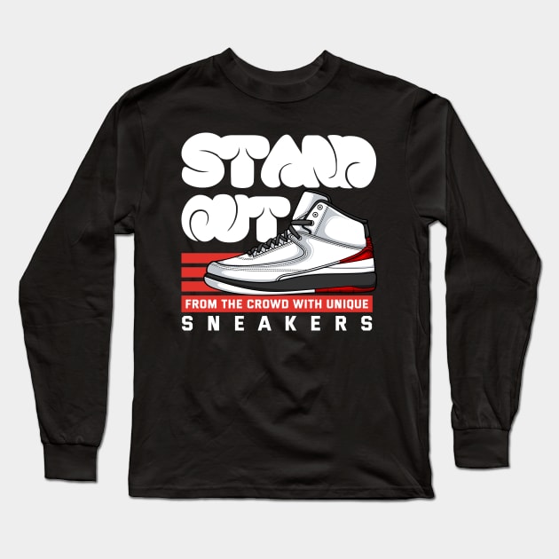 AJ 2 Retro Shoes Long Sleeve T-Shirt by milatees